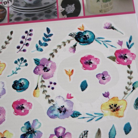 Decorprint Peelable Water Slide Craft Decals Lot DIY - Picture 3 of 5